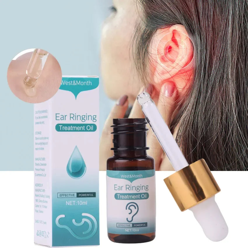 Ear Ringing Drops Alleviate Deafness Tinnitus Itching Earache 10ml Tinnitus Oil