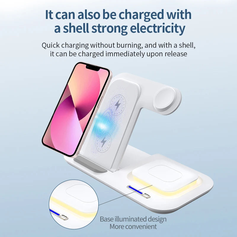 5 in 1 portable multi-function wireless charging folding nightlight fast charging