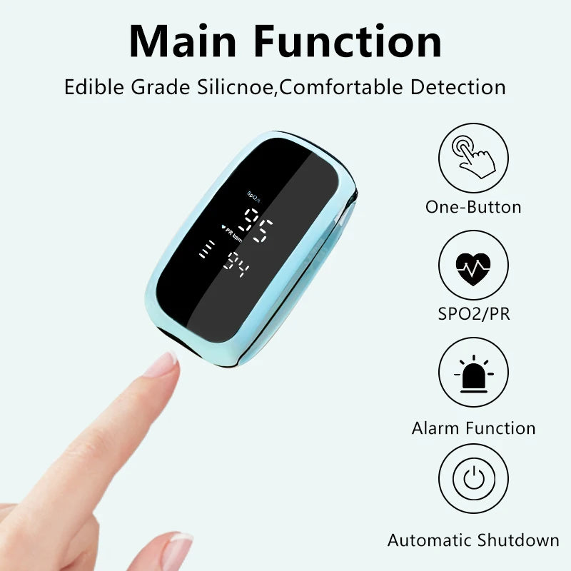 KIUZOU Finger Pulse Oximeter SPO2 PR PI RR Blood Oxygen Saturation Meter