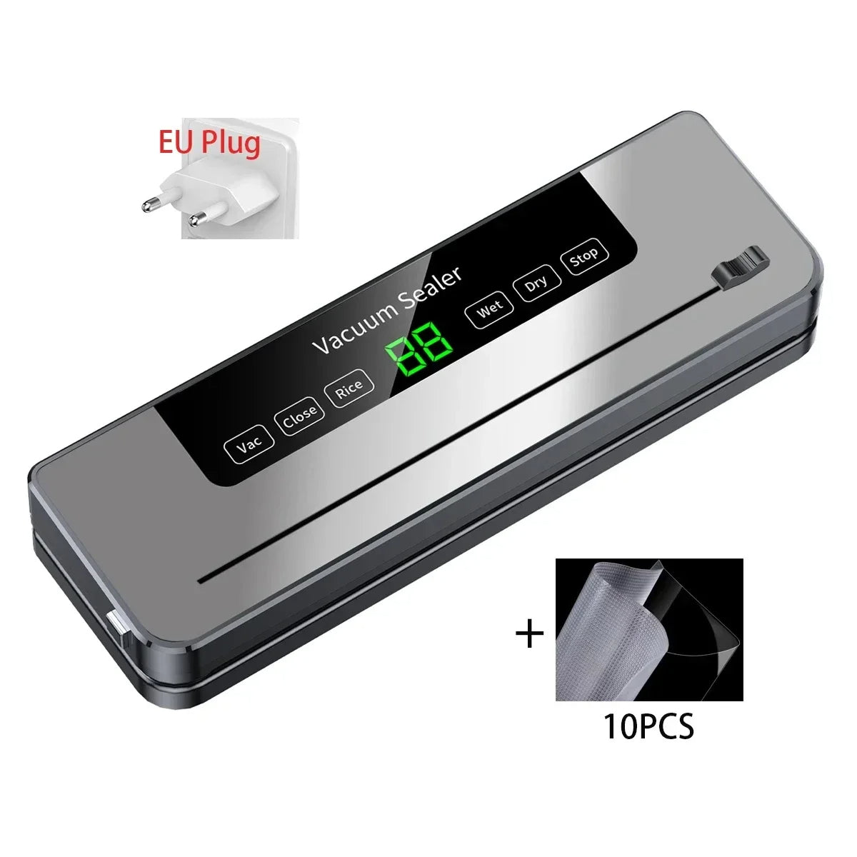 Electric Vacuum Sealer Dry/Wet Food Sealed Packaging