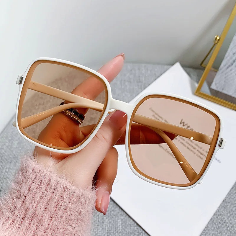 New Oversized Rectangle Sunglasses Women's Fashion