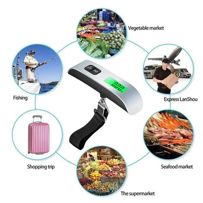 Portable Scale Electronic Luggage Scale With LCD Display