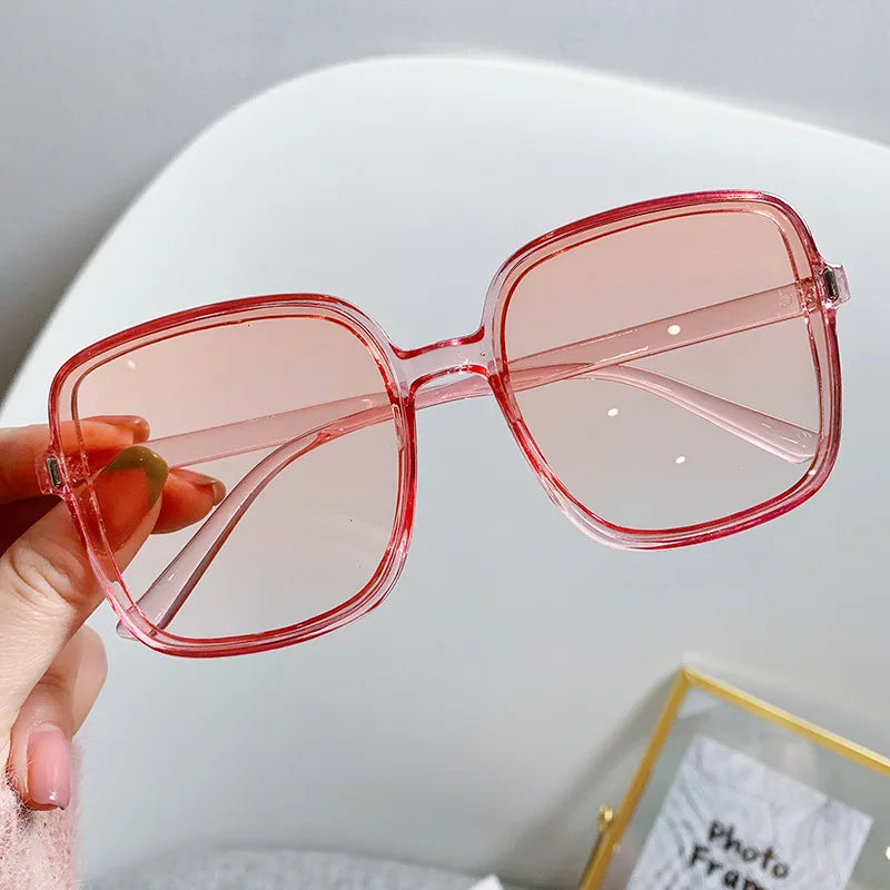 New Oversized Rectangle Sunglasses Women's Fashion