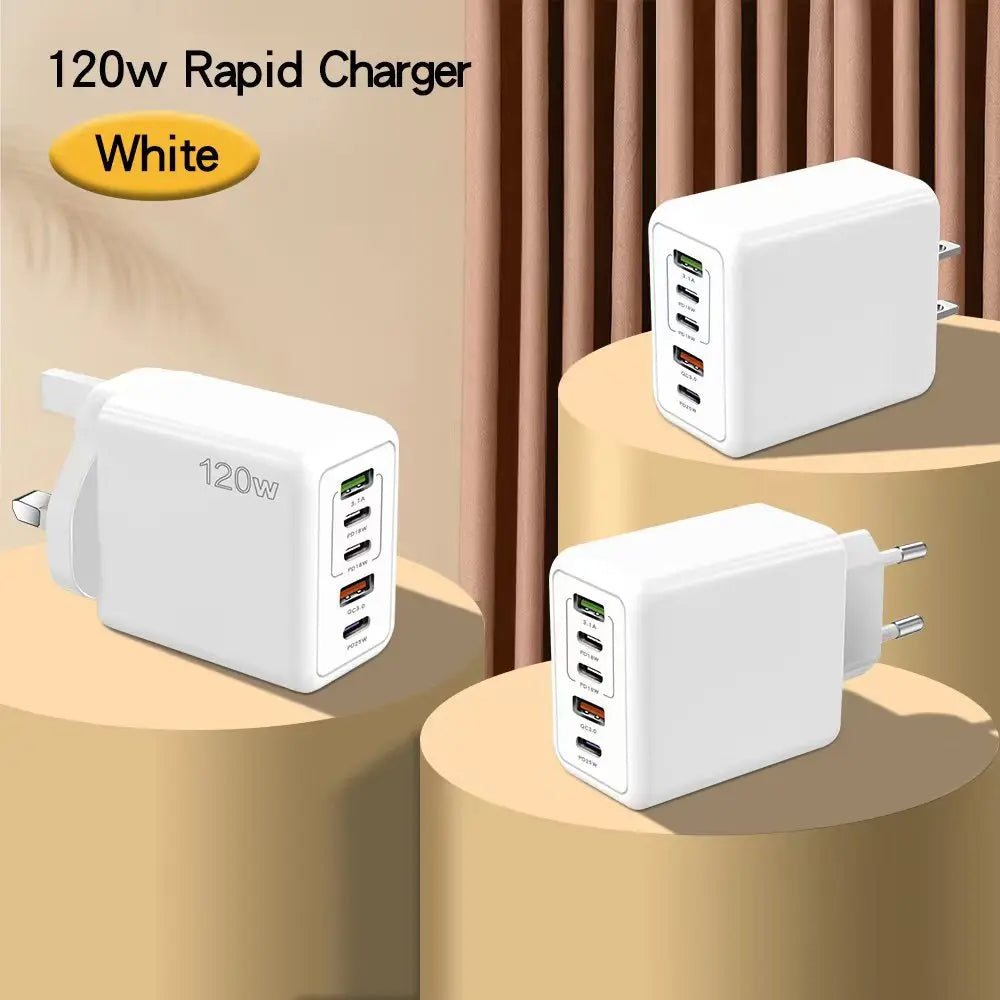 120W  Port USB Charger Fast Charging