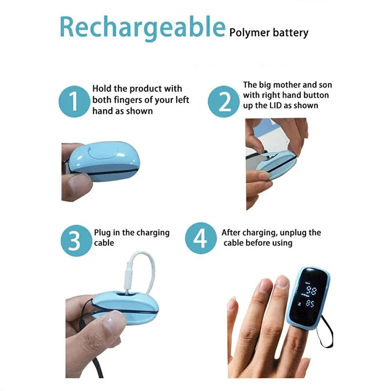 KIUZOU Finger Pulse Oximeter SPO2 PR PI RR Blood Oxygen Saturation Meter