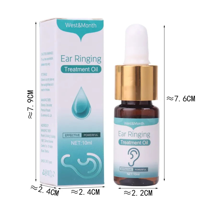 Ear Ringing Drops Alleviate Deafness Tinnitus Itching Earache 10ml Tinnitus Oil