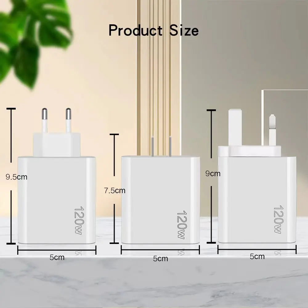 120W  Port USB Charger Fast Charging